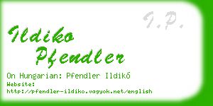 ildiko pfendler business card